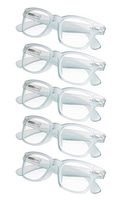 5-pack Retro Vintage Spring Temple Reading Glasses for Women Reading Readers Blue +0.75