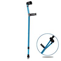 Forearm Crutches Made of Aluminum Alloy, Wavy line handrails, Double-Screw Fastening Clavicle, Lightweight Adjustable Height for Adult,Single