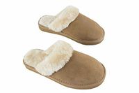 WellBeing Pro Women's Suede Orthotic Slippers with Arch Support 38/ EU Tan