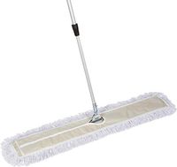 Tidy Tools 48 Inch Industrial Strength Cotton Dust Mop with Extendable Metal Telescopic Handle and Frame. 48'' X 5'' Wide Mop Head with Cut Ends