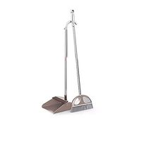Broom and Dustpan With Long Handle Telescopic Up Non-stick Hair Plastic Broom And Dustpan Non-Slip Handle Windproof Natural Rubber Broom Set Used For Lobby Floor Toilet Garage