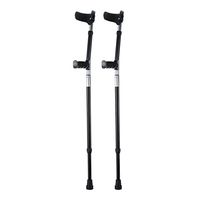 Crutches Canes Arm-Elbow Medical Light Walker Telescoping Anti-Slip Armpit Under, Weight-Bearing Approx. 100KG (Color : Black)