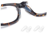 AM Landen 6 Pairs 2.5mm Transparent Anti Skid Tear Drop Silicone Nose Pads Eyeglass Nose Pad