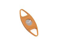 Orleans Group Plastic Double Blade Stainless Steel Cigar Cutter, 50 Ring Gauge, Orange