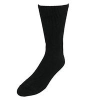 Extra Wide Sock Co. Men's Big & Tall Cotton Medical Socks, Black