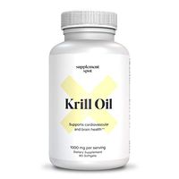 Supplement Spot Antarctic Krill Oil 1000 mg | Omega 3 Krill Oil Supplement with Red Astaxanthin | EPA DHA Krill Oil Supports Joint Brain & Heart Health (60 softgels)