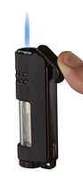 Visol Fitzroy Outdoors Torch Lighter with See Thru Butane Tank (Black Crackle)