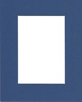 Pack of (5) 8x10 Acid Free White Core Picture Mats Cut for 5x7 Pictures in Royal Blue
