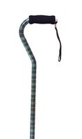 Essential Medical Supply Designer Offset Handle Cane in Scotch Plaid