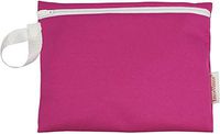 ImseVimse Period Wet Bags, Washable Zippered Pouch for Dry or Wet Reusable Sanitary Pads, Nursing Pads or Washable Wipes (Fuschia)