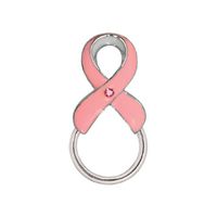 Prestige Medical 9400 Pink Ribbon Cloisonne Badge Tac, Silver