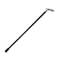 Treasure Gurus 36" Chrome Jaguar Cane Silver Handle Wood Shaft Sturdy Walking Stick
