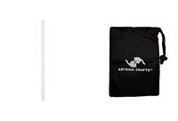 Darice DIY Crafts Supplies Gift Wrapping Ribbon Satin Double-Faced Polyester White 1/8 inches x 30 Yards (6 Pack) 29991 029 Bundle with 1 Artsiga Crafts Small Bag