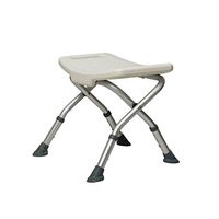 JHome-Bathing Stool Folding Aluminium Bathroom Shower Stool | Bath Seat Bench for Elderly Disabled or Pregnant Women - Adjustable Height