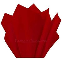 Flexicore Packaging Deep Scarlet Gift Wrap Tissue Paper | Size: 15 Inch X 20 Inch | Count: 10 Sheets | Color: Scarlet