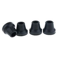 LoveinDIY 4pcs Soft Rubber Tip for Cane Crutch Chair 5/8 Inch Black Gray - Black