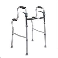 GYZ GY Elderly Walker, Aluminum Alloy with Two-Hand Brakes with Wheels Lightweight Adjustable Height, Load up to 220 pounds Medical Supplies (Color : B)