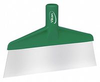 Vikan 29102 Green Stainless Steel Blade Stiff Floor Scraper, 7" L x 10.25" W