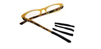 Anti-Slip Soft Eyeglass Temple Tip Sleeves Comfort for Men, Women & Kids - Black Large