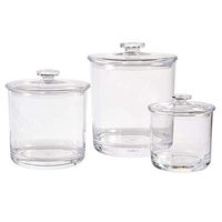 MSlongzc Organizer Box Storage Containers Storage Bins Cubes Organizer with Dividers Foldable 3Pcs Transparent Acrylic Cotton Swab Toothpick Holder Box Storage Case Container