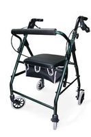 Soft Seat Aluminum Rollator With Straight Backrest Green