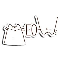 Meow Cats Sticker Kawaii Stickers Waterbottle Sticker Tumblr Stickers Laptop Stickers Vinyl Stickers