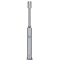 Julitech Candle Lighter, Windproof Electric Arc Lighter with USB Rechargeable Overcharge Protection, Longer Flexible Neck for Camping Cooking BBQs Fireworks,Silver