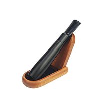 SJMMYD Fine Cigarette Holder, Solid Wood Three Pipe can be Cut Tobacco Leaves/Normal 8mm Smoke, 6mm fine Smoke,Ebony