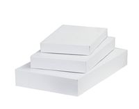 10 White Gift Boxes, 3 Sizes