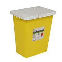 Covidien 8985 SharpSafety Chemotherapy Container with Slide Lid, 8 gal Capacity, Yellow (Pack of 10)