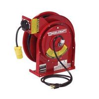 Reelcraft L-4050-163-3 Spring Driven Cord Reel with 50-Feet of 16/3 Cord and Single Outlet