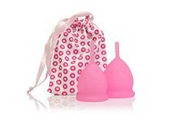 OVU Menstrual Cup - Reusable Period Cup - Great Tampon and Pad Alternative - for Regular or Heavy Flow - Includes 2 Cups (1 Small/1 Large), Color Varies