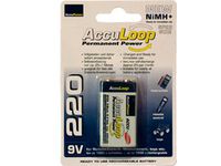 4 X 9 Volt 220 Mah Acculoop Low Discharge Nimh Rechargeable Batteries