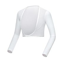 Maya Star Winter Outdoor Sports Golf Clothing Sleeve T-Shirt Bra UV Sun Protection Shawl Arm Sleeve Breathable Golf Clothes Wraps Anti-UV Long Sleeve Shrug Women(White)