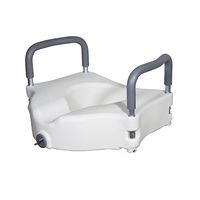 Elevated Raised Toilet Seat with Removable Padded Arms
