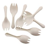 GreenWorks Eco-Friendly 3.3" Mini Plant Starch Disposable Tasting Sporks,1000 Ct Cornstarch Sporks (Forks Spoons) for Appetizers and Dessert