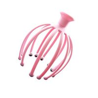 Head Massager Hand Held Claw Scalp Massager 12-Finger Stress Relief Steel Ball Hair Relaxer Durable for Office Home Pink Blue