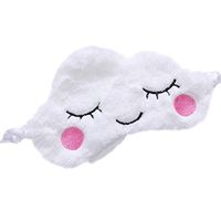 ACTLATI Cute Sleep Eye Mask Cartoon Breathable Blindfold with Elastic Strap Soft Eye Cover for Night Sleeping, Travel, Nap (White Clouds Eye mask)