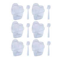 Toyvian 30 Sets Disposable Dessert Cups Heart Love Mini Dessert Cups Appetizer Cup Serving for Mousse Puddings Entrees Sundaes Cake Tiramisu Tasting Party Supplies Favors