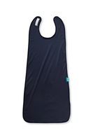 Extra Long Waterproof Adult Bib, Clothing Protector - Velcro Closure - Navy - Washable Reusable for Elderly, Disabled & Special Needs