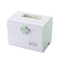 TOMYEUS Household First Aid Kit Multifunctional Medicine Box Plastic Portable Durable Home Medicine Chest Storage Box Green