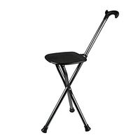 DSHUJC Old Man's Cane Chair 2 in 1 Portable Cane Chair Stable Triangle Bracket Medical Aid Crutch Chair Suitable for The Elderly as a Gift,A