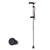 STARPROL Canes for Men and Women Fashionable Collapsible Walking Cane Stick with Rubber Tips Prongs Heavy Duty Adjustable Light Weight Folding Hand Crutch with T Handle Aluminum Silver/Golden