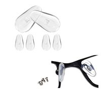AM Landen 3 Pairs Comfortable Soft Air Cushion 11mm Silicone Nose Pads with Screws Nosepad for Small Eyeglasses