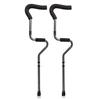 S-Shaped Two Cane Aluminum Folding Folding Telescopic Non-Slip Cane, Suitable for Travel and Storage