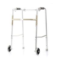 JJZXPJ Folding Walker，Standard Walkers Adjustable Height with Front Wheels Walkers for Seniors Aluminum Alloy Rolling Walkers Elderly Walking Frame