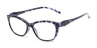 Readers.com Reading Glasses: The Ambrosia Bifocal Reader, Plastic Cat Eye Style for Women - Purple Tortoise, 2.00