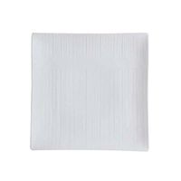 Good Bowl Zhao Shop- 10"Ceramic Plate Square Plate Suitable for Family Restaurant Steak Spaghetti(White)