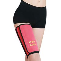 Healifty Thigh Brace Compression Sleeve Support Wrap Sports Thigh Strap Leg Protector for Women Men Exercise Training Accessories (Red)
