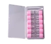 6- Pack Contact Lens Storage Kit, Portable Box with Gentle Holders for Any Contact Lenses (Pink)
